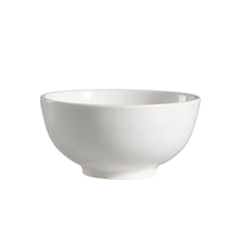 CAC China 101-65 Lincoln Rice Bowl – 9 oz, 4-1/2" Dia, 2-1/4" H, Round Porcelain Bone White – 1 Dozen