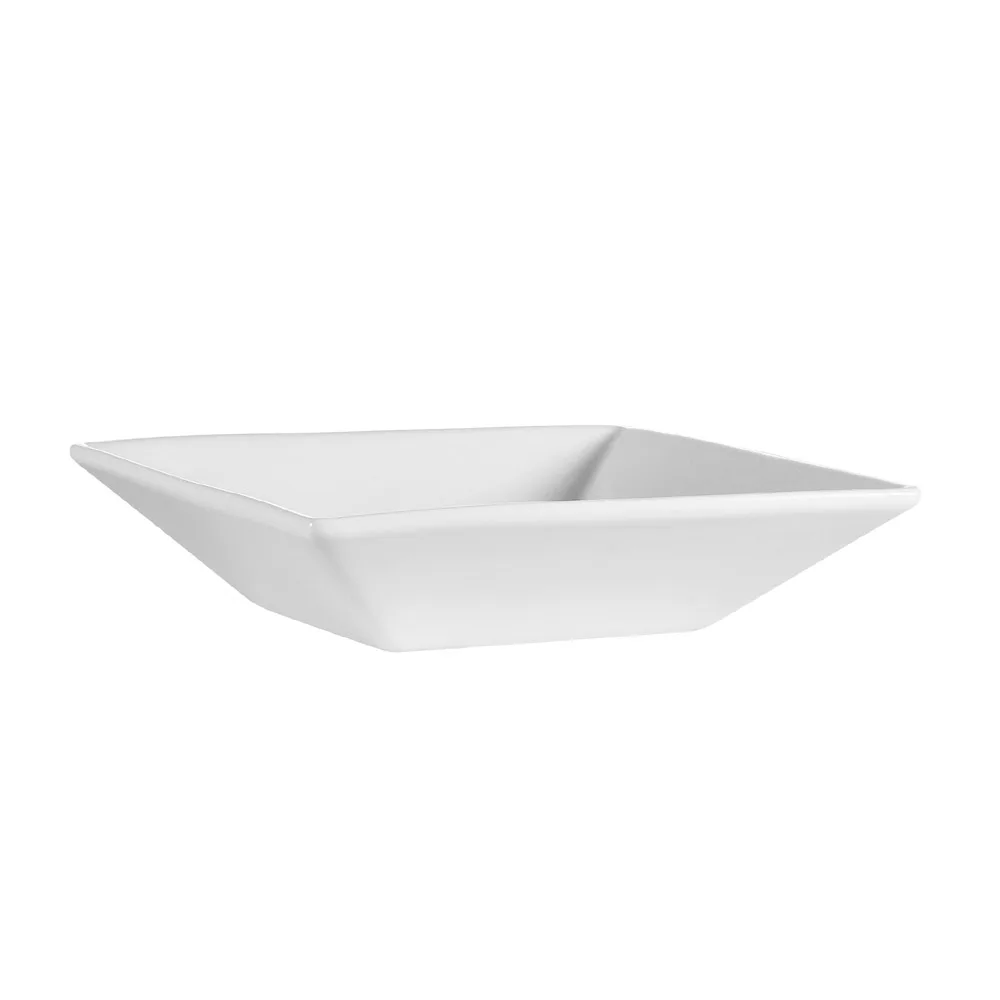 CAC China F-QB7 - Square 7" White Porcelain Soup Bowl, 18 oz 7"×7"×2", Dishwasher Safe - 1 Dozen