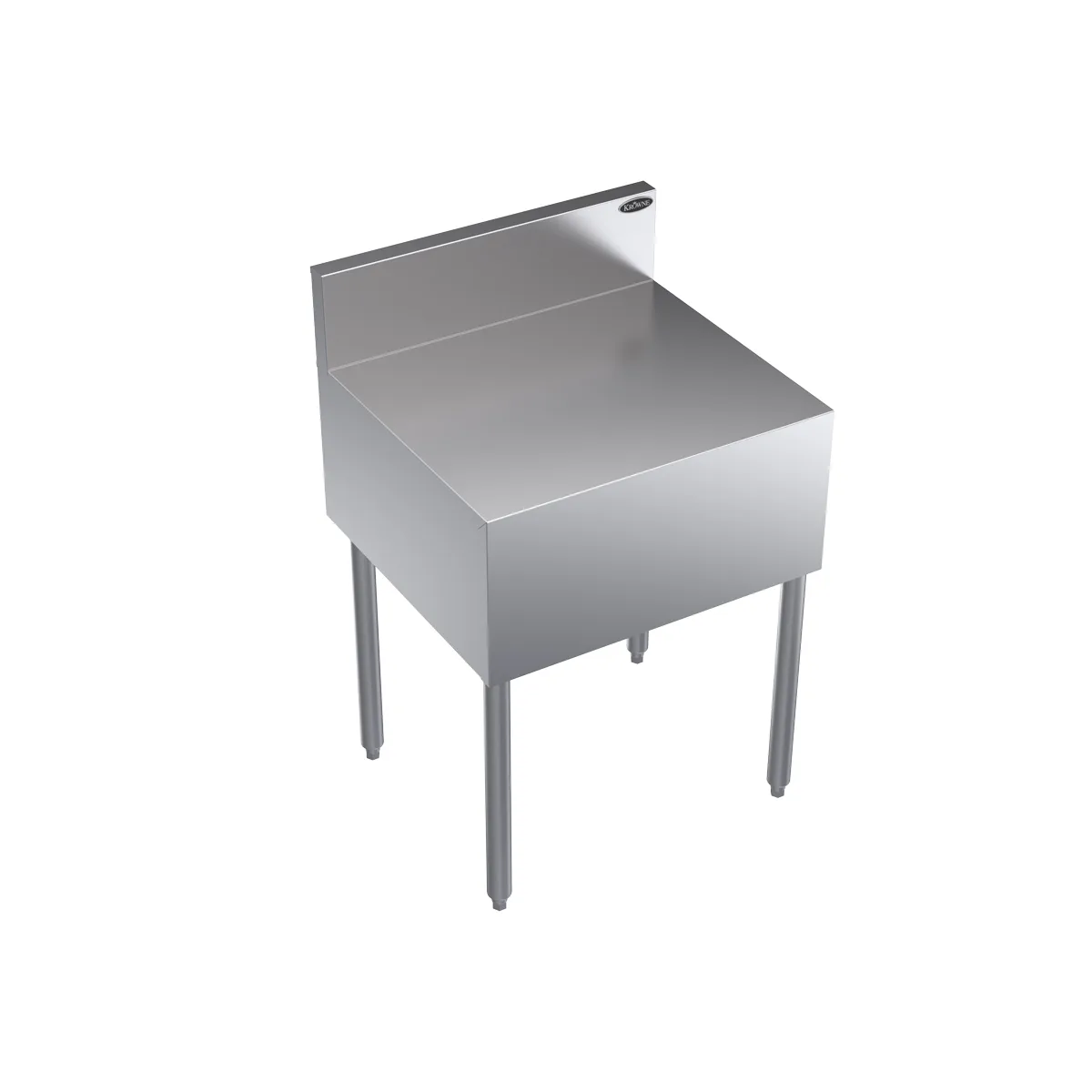 Krowne KR24-RS24 Royal Series 24"W Stainless Steel Beer Station/Register Stand, 30"H, Galvanized Back, NSF