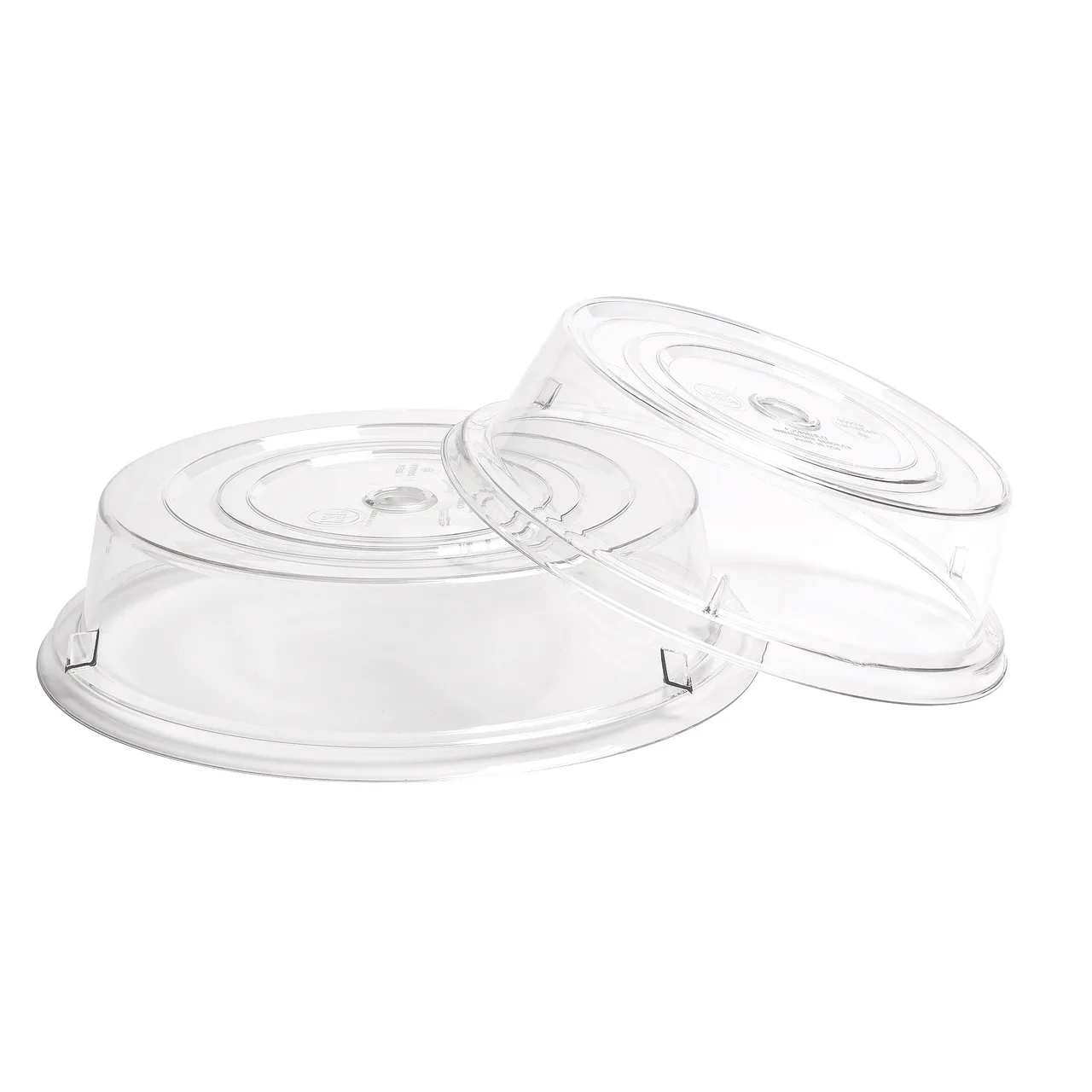 Cambro 900CWNH152 Clear Stackable Plate Cover – 9‑1/8"×2‑3/4", No Vent, Dishwasher Safe, 210°F, USA