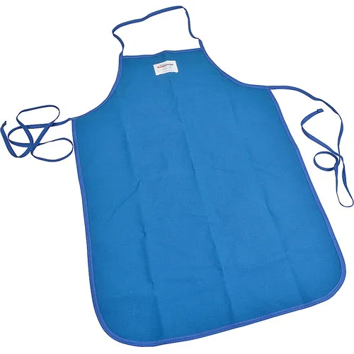 AllPoints 1331199 Bib Apron – 36" Blue Nomex® Flame‑Resistant, 35"+ Length, VaporGuard™ Heat Protection, Washable