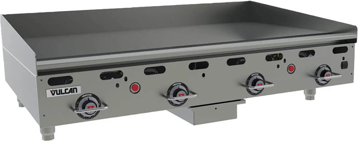 Vulcan MSA48 48" Countertop Gas Griddle, Snap-Action Thermostat, 24" Deep, 108.000 BTU