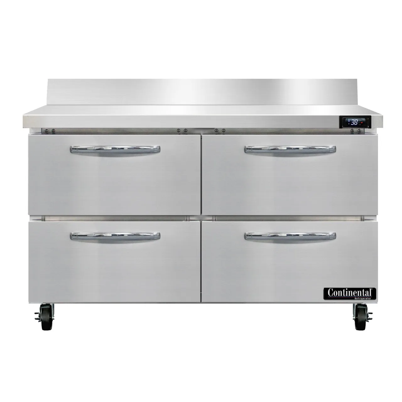 Continental Refrigerator SW48NBS-D 48" 2-Section Worktop Refrigerator w/ 4 Drawers, 13.4 cu. ft.