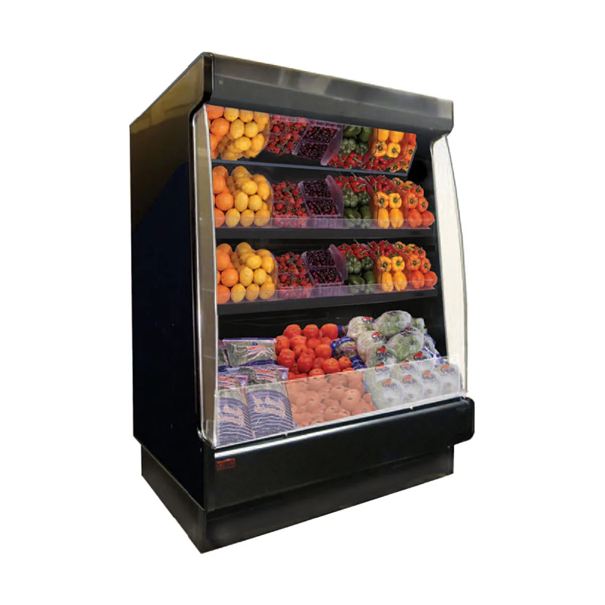 Howard-McCray R-OP35E-4L-LB-B 51" Vertical Packaged Meats Low-Base Open Merhandiser in Black, Remote