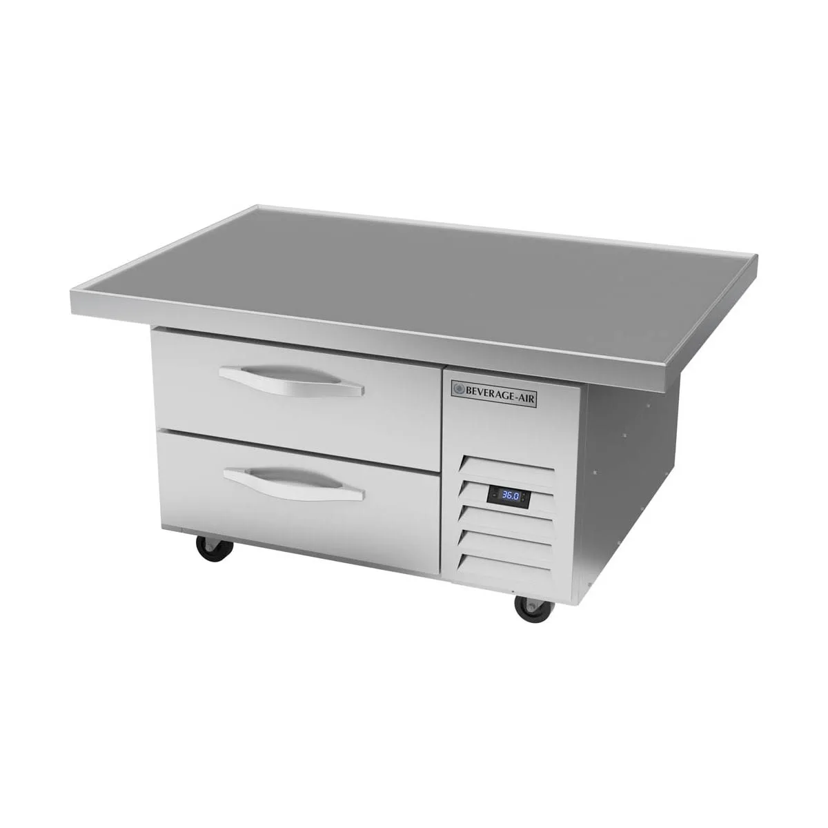 Beverage-Air WTRCS36HC-48 2 Drawers Refrigerated Chef Base w/ Marine Edge, 5,6 cu. ft.