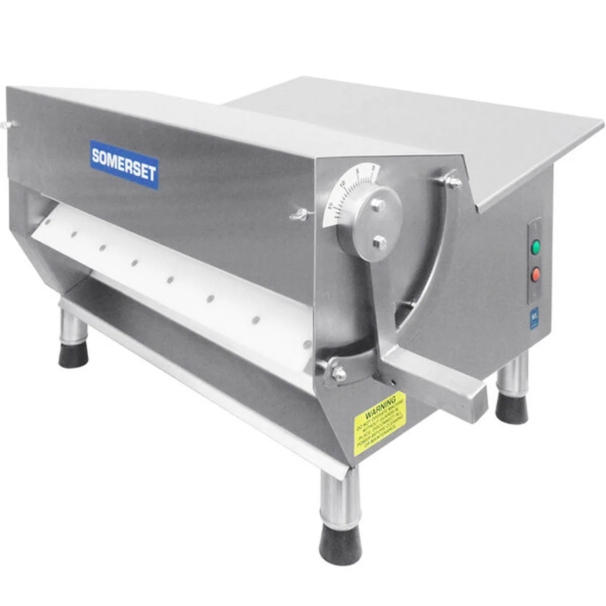 Somerset CDR-300M Countertop Single Pass Dough Sheeter, 15" Metallic Rollers, Side Operation