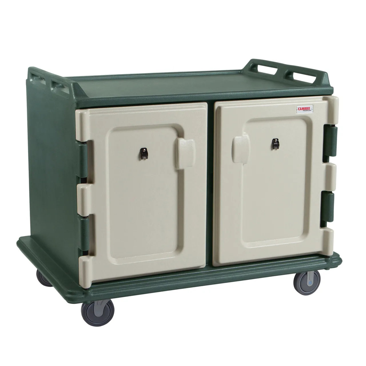 Cambro MDC1418S20192 Granite Green 20 Tray Insulated Meal Delivery Cart