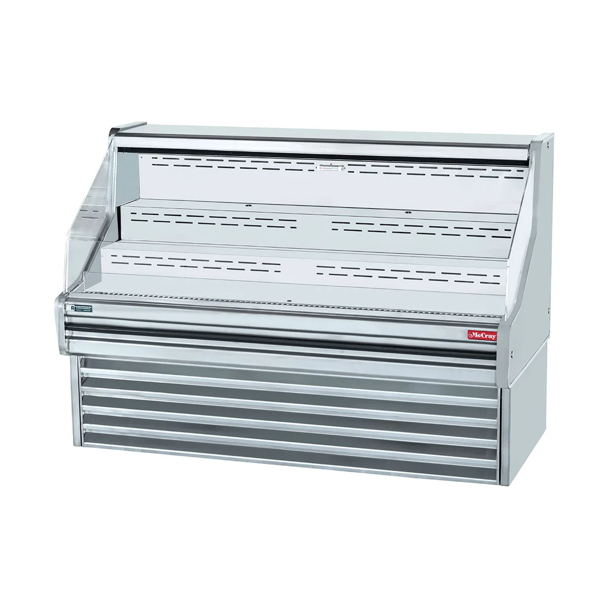 Howard-McCray SC-OS30E-5-S-LED 63" Horizontal Impluse Open Merchandiser, Stainless Steel, Self-Contained