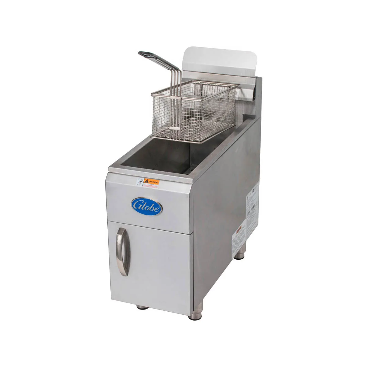 Globe GF15G Full Pot Countertop Gas Fryer w/ 15 lbs Capacity, 1 Basket, Natural Gas, 26,500 BTU