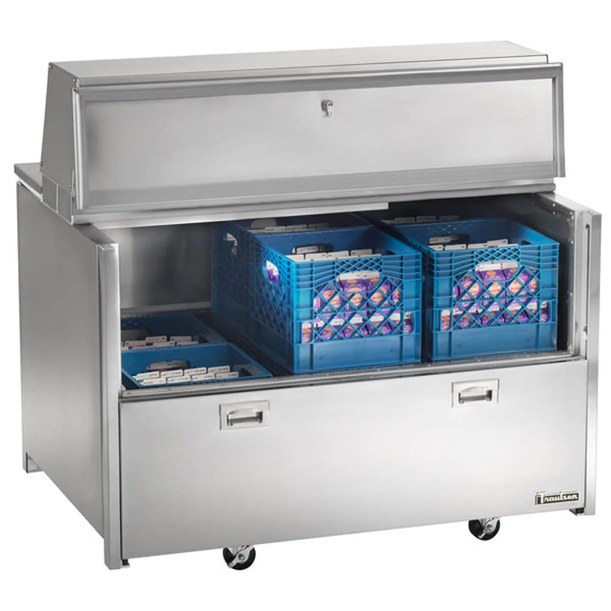 Traulsen RMC49S4 49" Single Sided Milk Cooler, Forced Air, 12 Crates Capacity