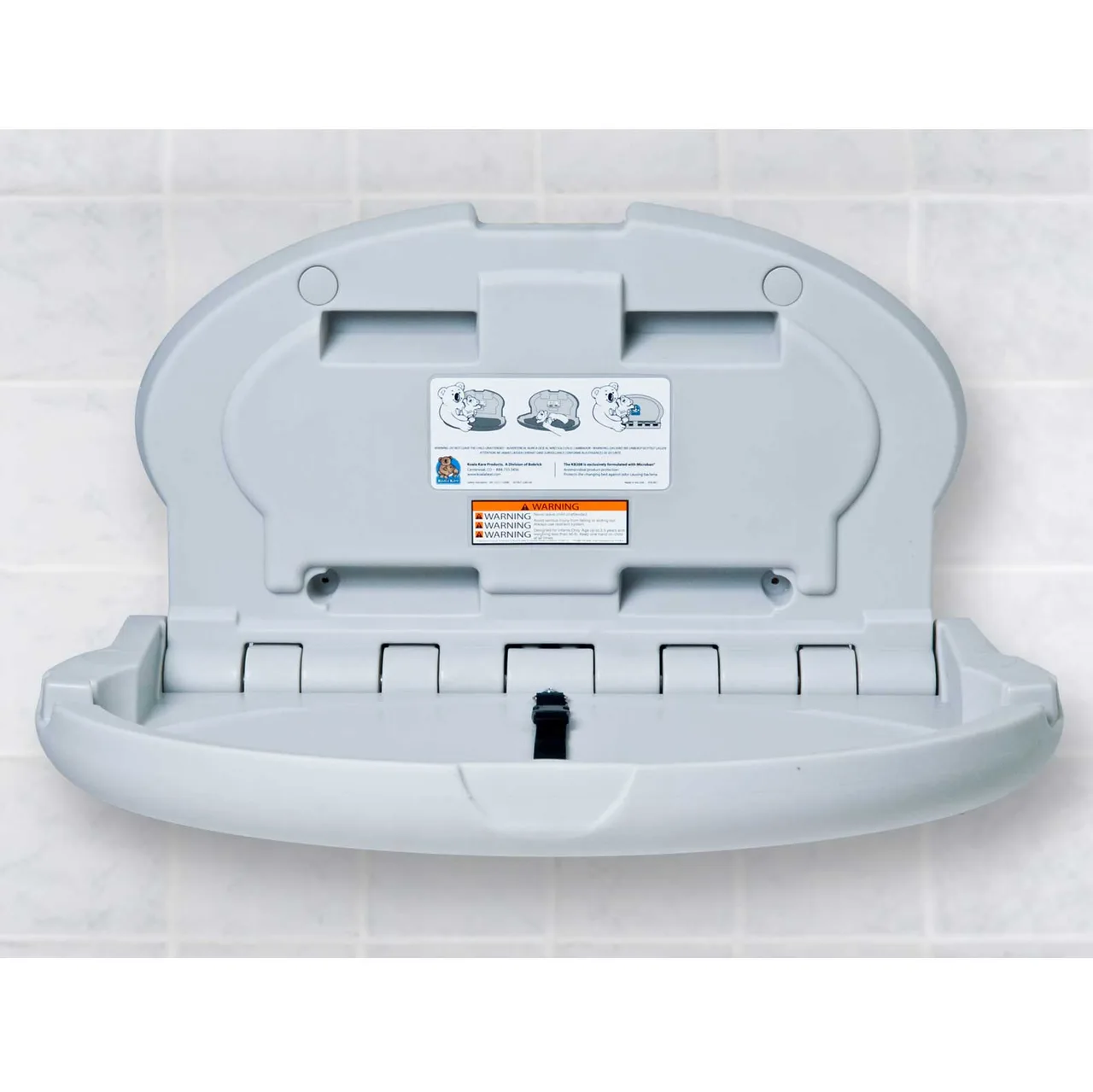 Koala KB208-01 Baby Changing Station, 34" W X 21" H X 4" D (21" D Open), Oval