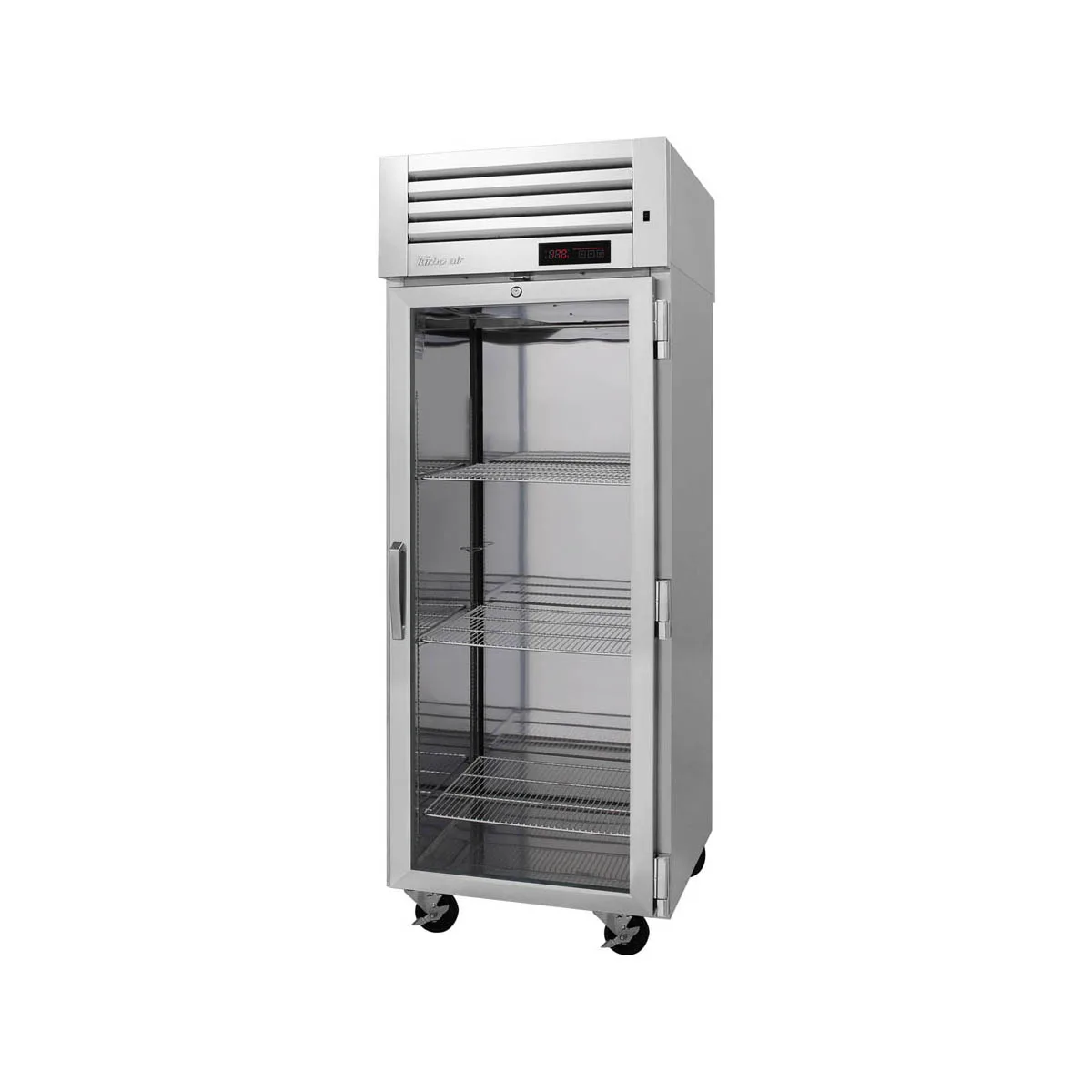 Turbo Air PRO-26H2-G(-L) 1-Section Heated Holding Cabinet, 24.8 cu ft, Glass Door, 1550W, 208/115V, Stainless Steel