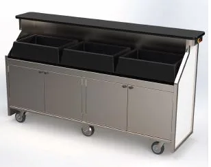 Lakeside 173672 Portable Back Bar, 96"L X 52"H X 26"D