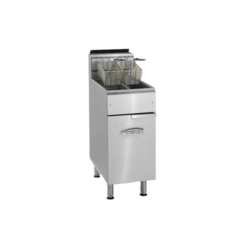 Imperial IFS-2525 Gas Tube Fired Split Pot Fryer, Millivolt Controls, 25 lbs - 140,000 BTU