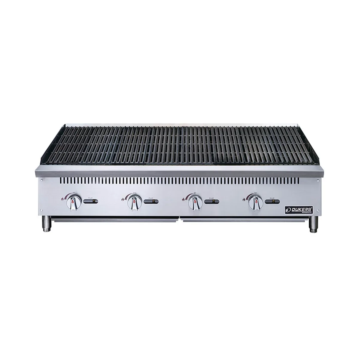Dukers Appliance Co DCCB48 48" Countertop Gas Radiant Charbroiler, (4) Burners, 140.000 BTU