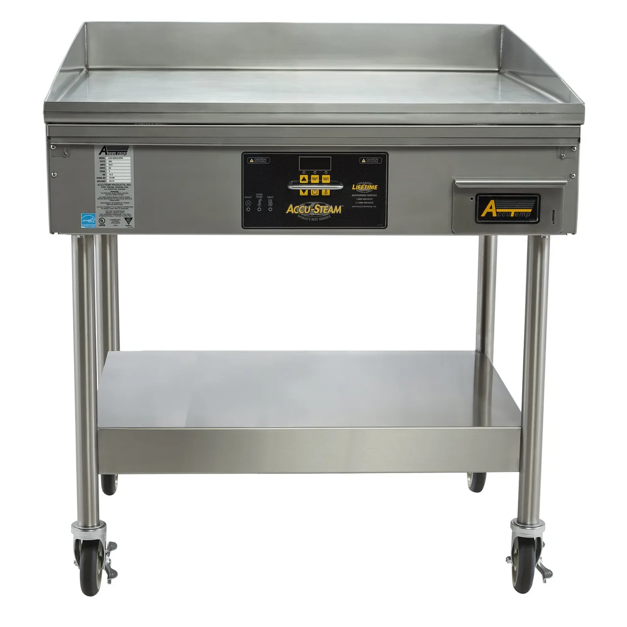 AccuTemp EGF4803A2450-S2 24" Countertop Electric Griddle with Stand Base, 24" x 30" Surface, 480v/3ph