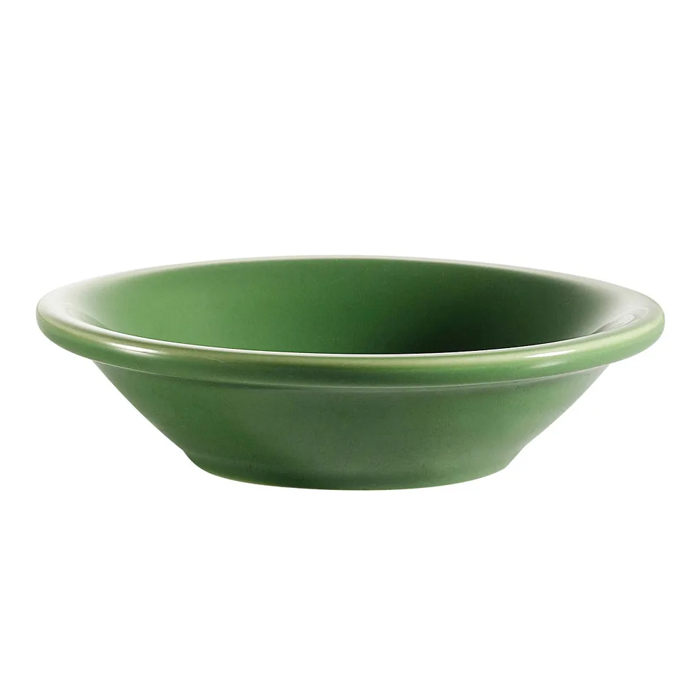 CAC China L-11NR-G Las Vegas Fruit Dish, 4-5/8" Dia, 1" H, 4oz, Green Stoneware, Round - Dozen