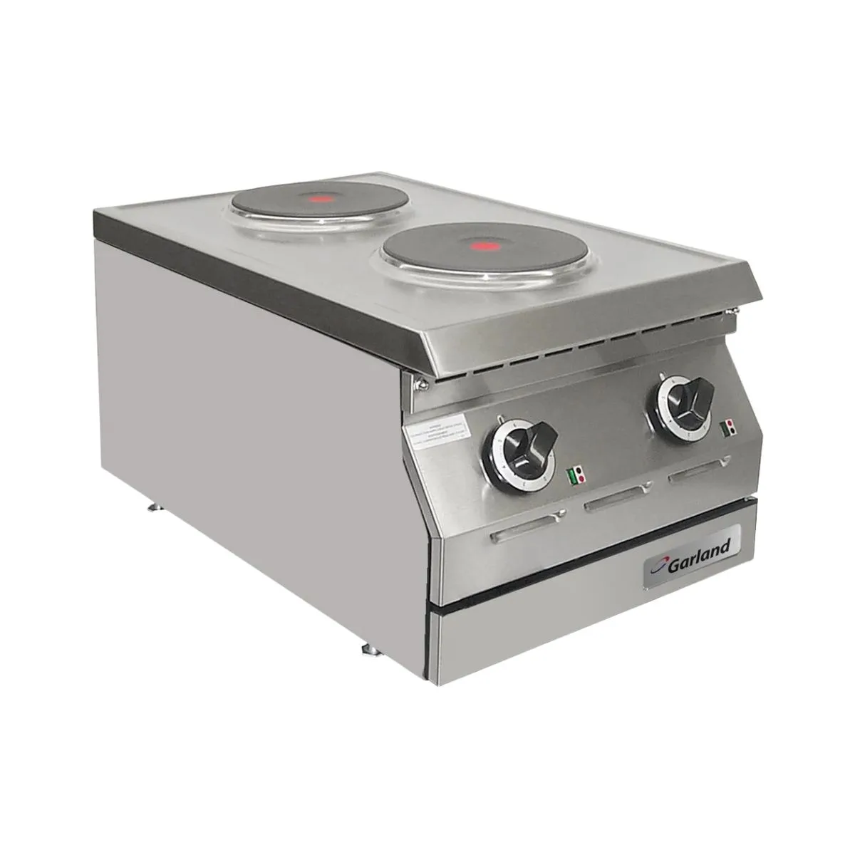 Garland US Range ED-15HSE 15" Designer Series Electric Countertop Hotplate w/ (2) Solid Burners, Manual Controls, 5.2 kW
