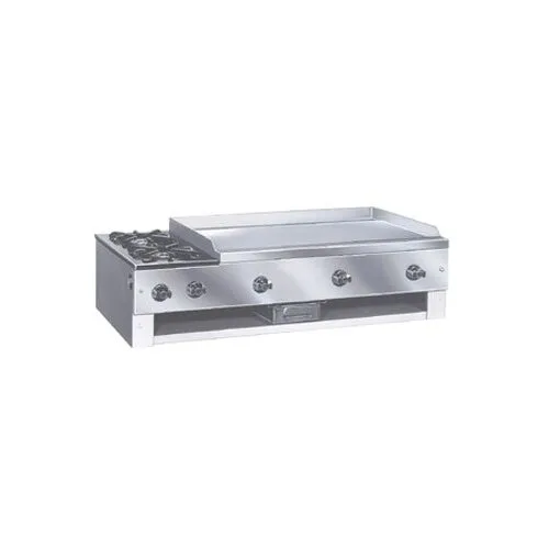 Comstock-Castle 10T301 40" Countertop Gas Griddle/Hotplate Combo, Thermostatic Controls, 60.000 BTU
