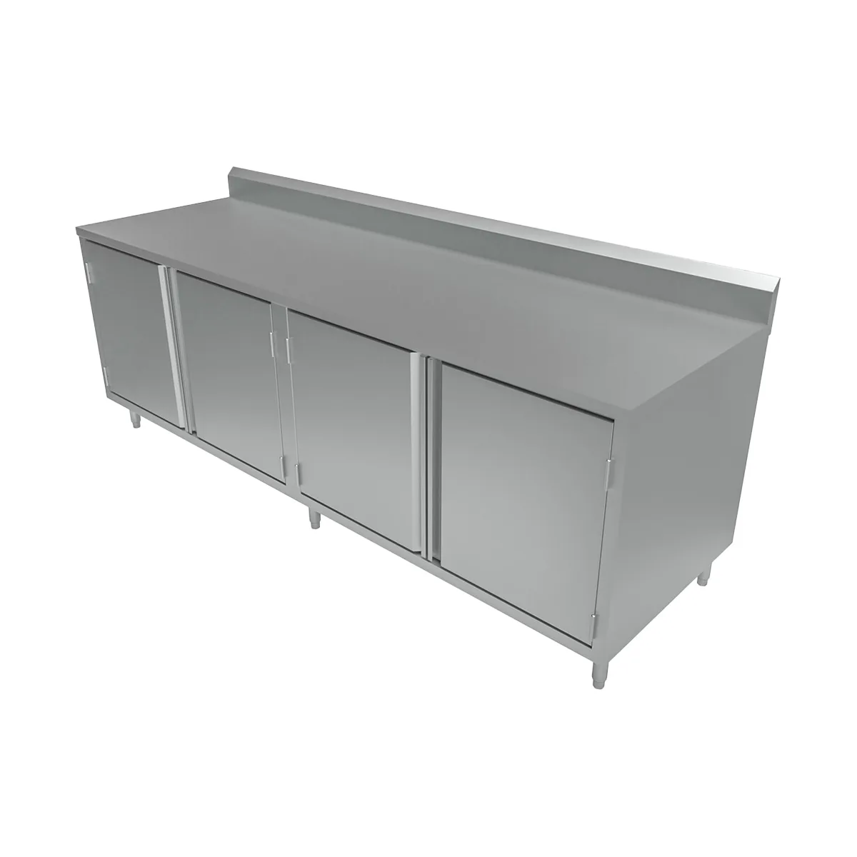 BK Resources CSTR5-30120H 120" Chef Table, Cabinet Base with 4 Hinged Doors
