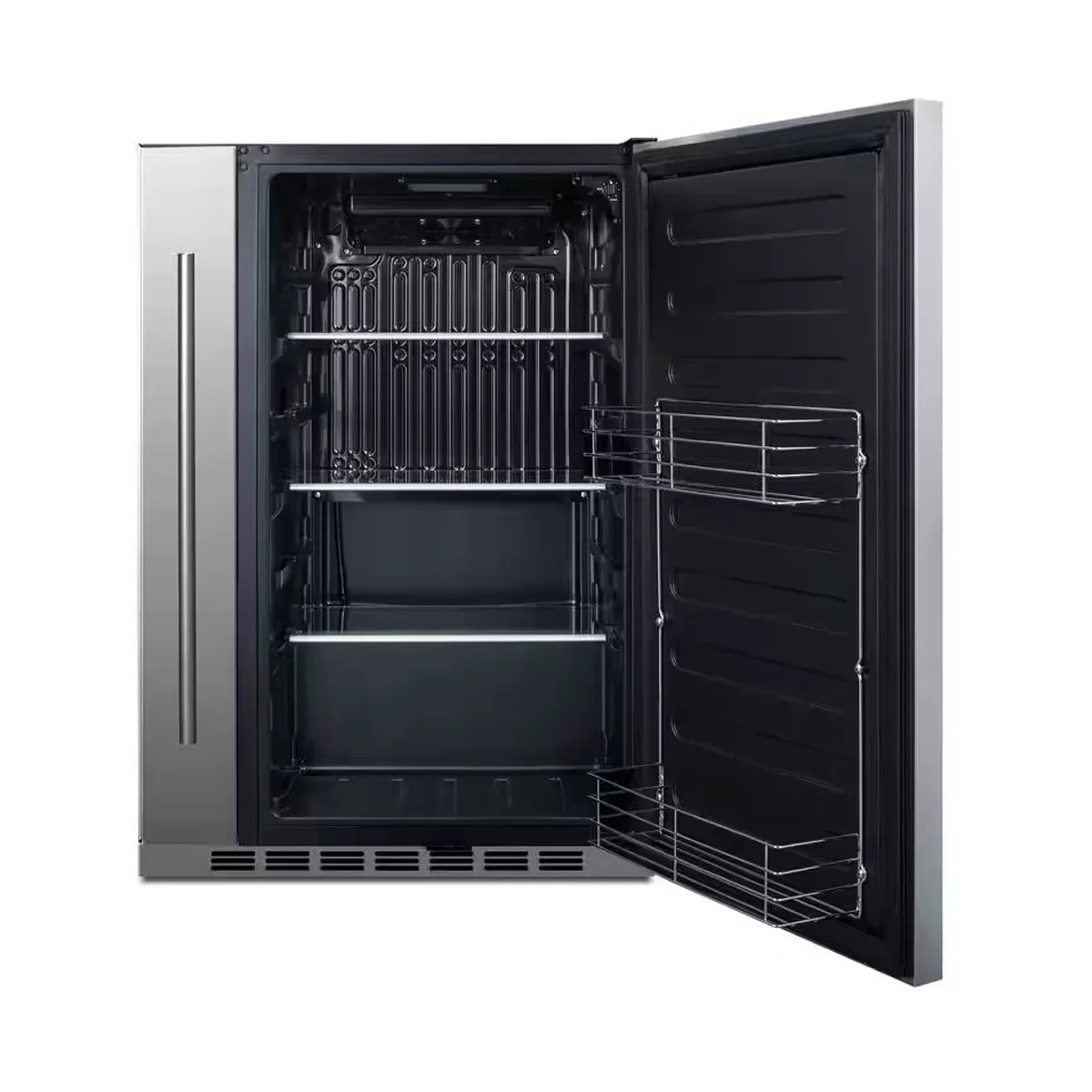 Summit FF19524 24" Built-in or Freestanding Undercounter Refrigerator in Stainless Steel, 3.13 cu. ft.
