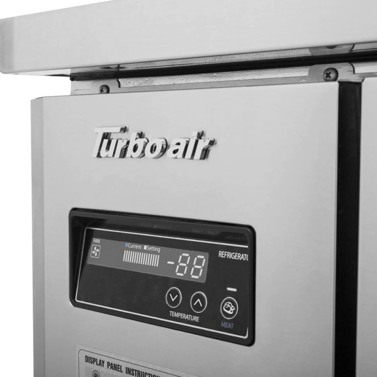 Turbo Air JURF-60-N 59" 2-Door Undercounter Refrigerator Freezer, R 6.28 - F 6.89 cu. ft. - Dual Temp