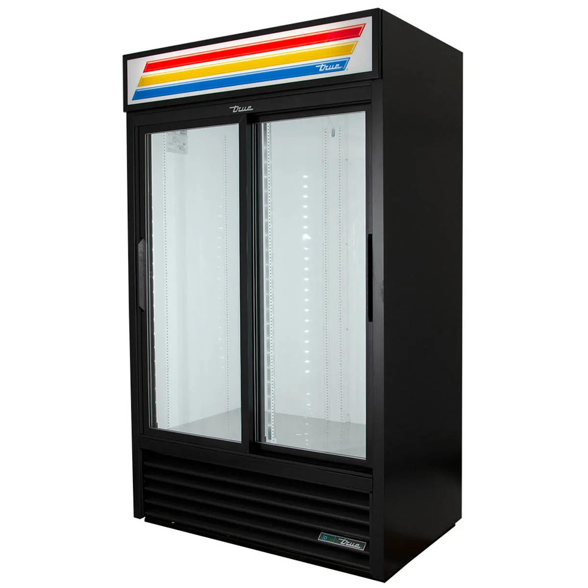 True GDM-41SL-HC-LD 47" Slim Line Two Glass Sliding Door Refrigerated Merchandiser