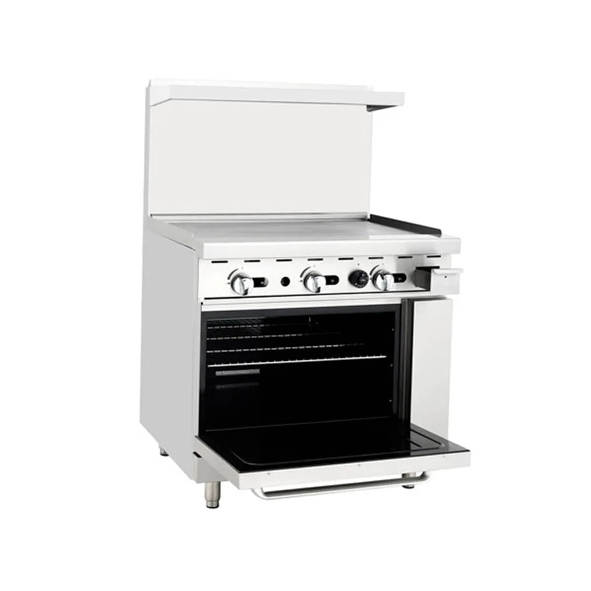 Atosa USA AGR-36G-NG 36" Natural Gas Restaurant Range w/ 36" Full Griddle, Oven Base, 102.000 BTU