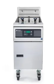 Pitco SE14R 15" Floor Model Electric Full Pot Fryer w/ 50-Lb. Capacity, 2 Twin or 1 Full Baskets