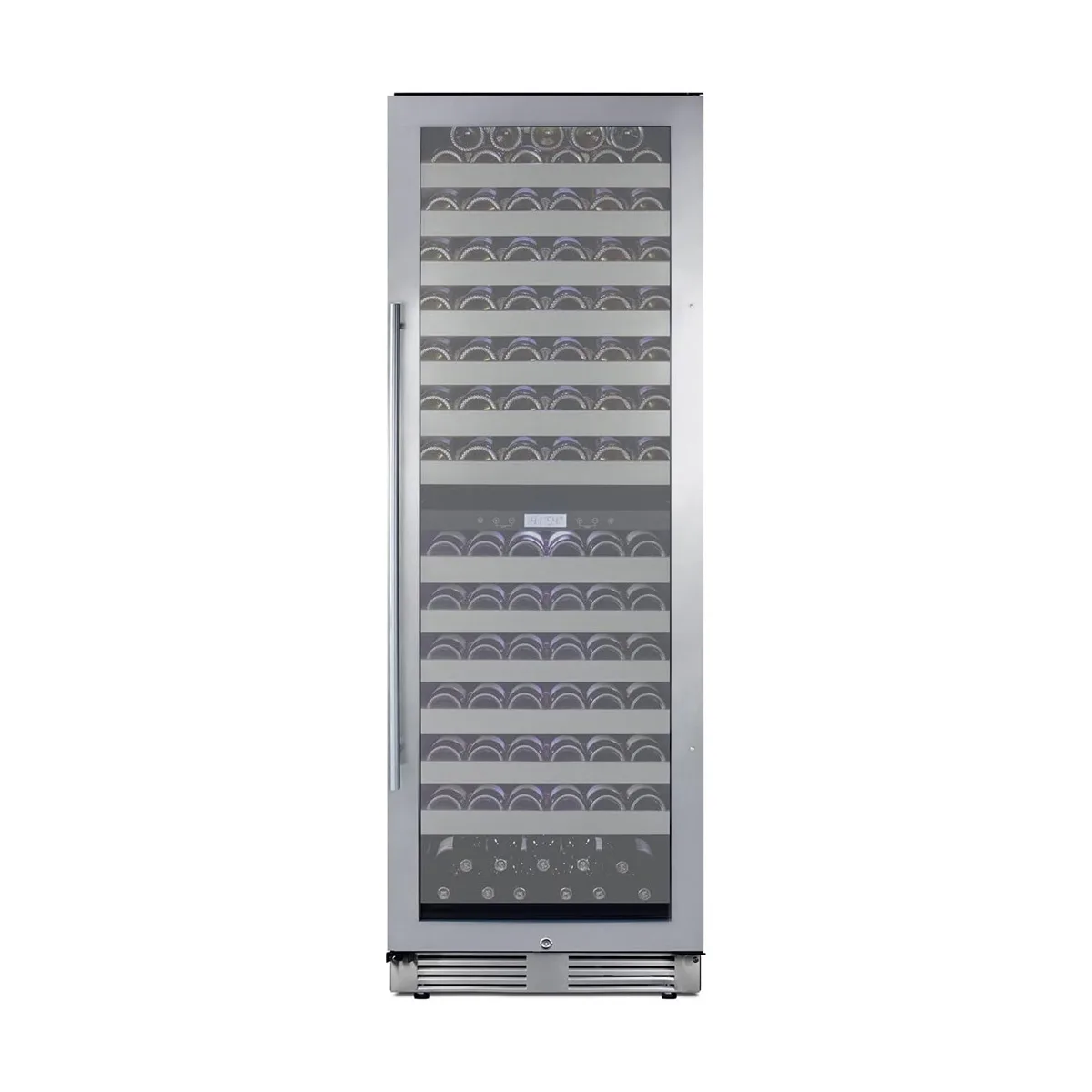 Summit SWCP2163CSS 24" Glass Door Wine Refrigerator, Dual Temperature, 163 Bottles