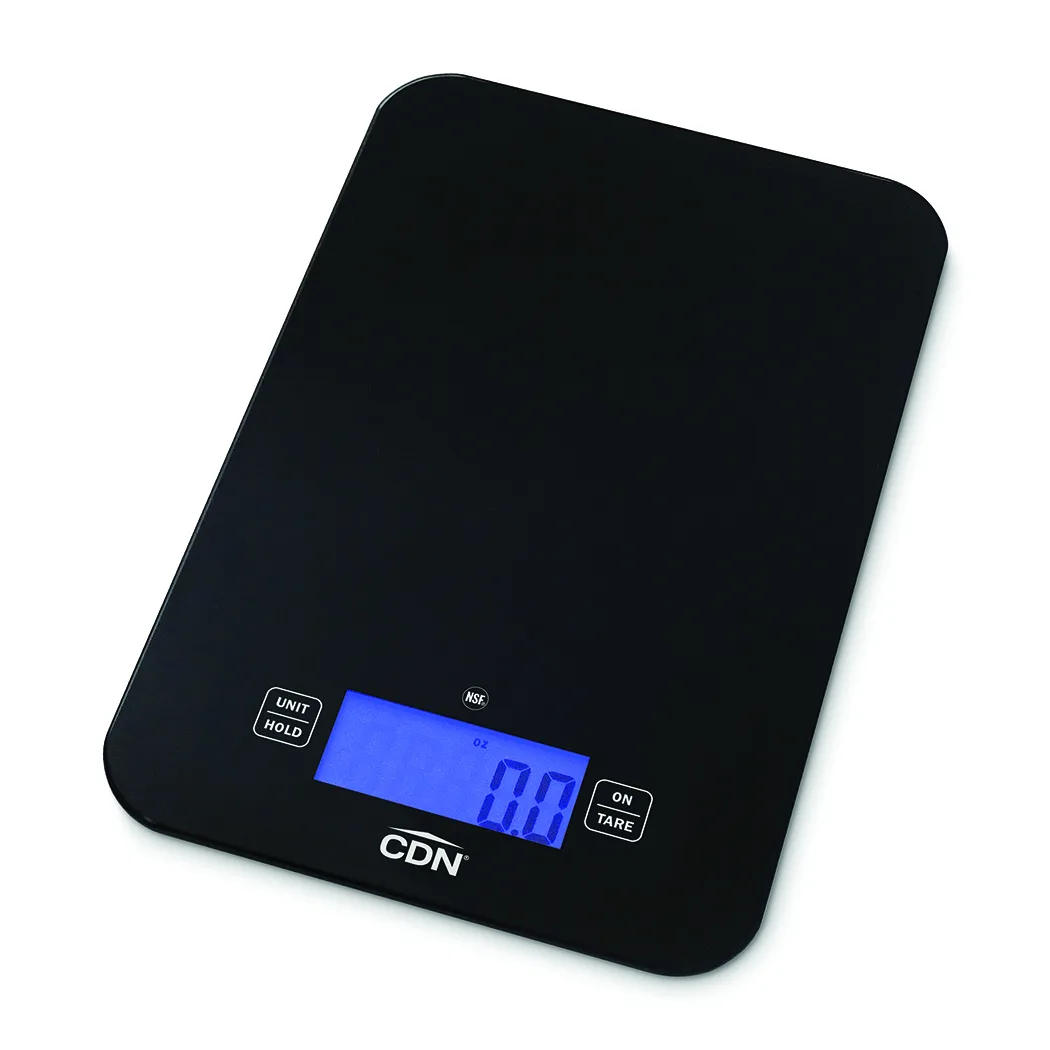 CDN SD1502-BK Digital Portion Control Scale, 6"W X 9-3/16"D X 5/8"H Overall