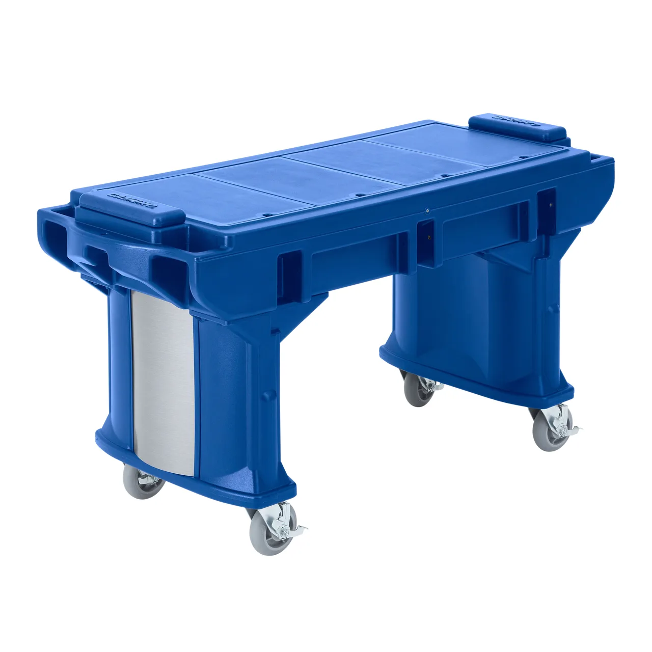Cambro VBRTL5186 Versa Food Bar™ Work Table, Navy Blue, 5 ft. unit, (4) Pan
