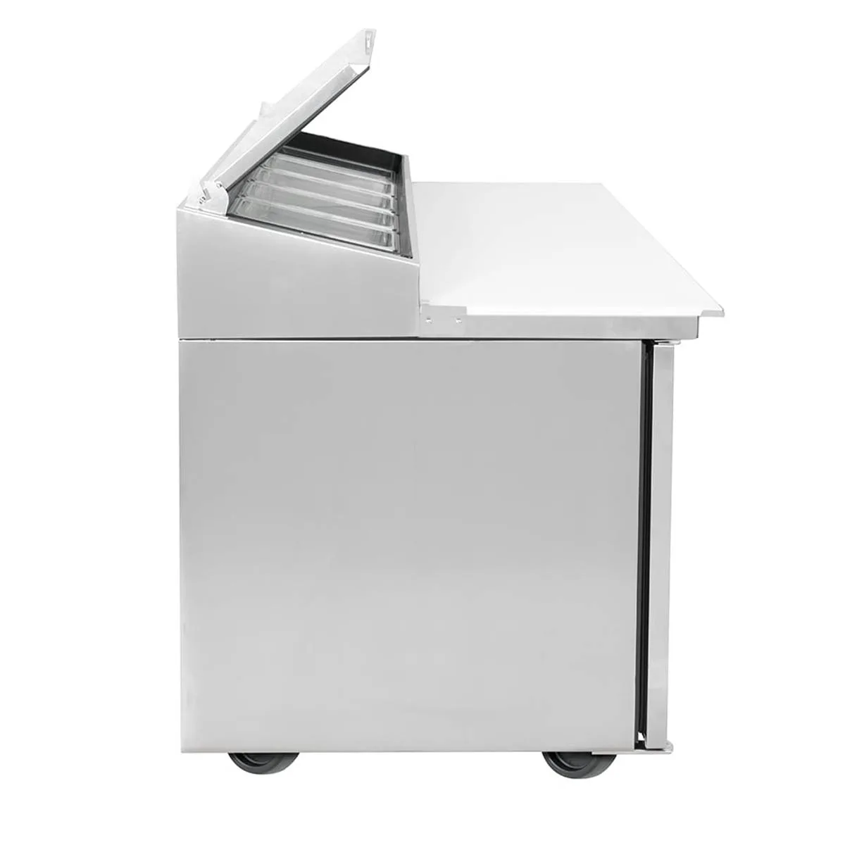 True TPP-AT-44-HC 44" Refrigerated Pizza Prep Table w/ 1 Door, (6) 1/3 Pans