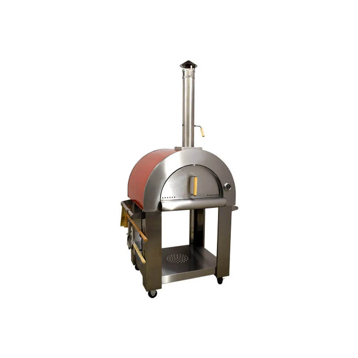 Omcan USA 48113 Wood / Coal / Gas Fired Brick Oven w/ Brick Deck, Removable Door