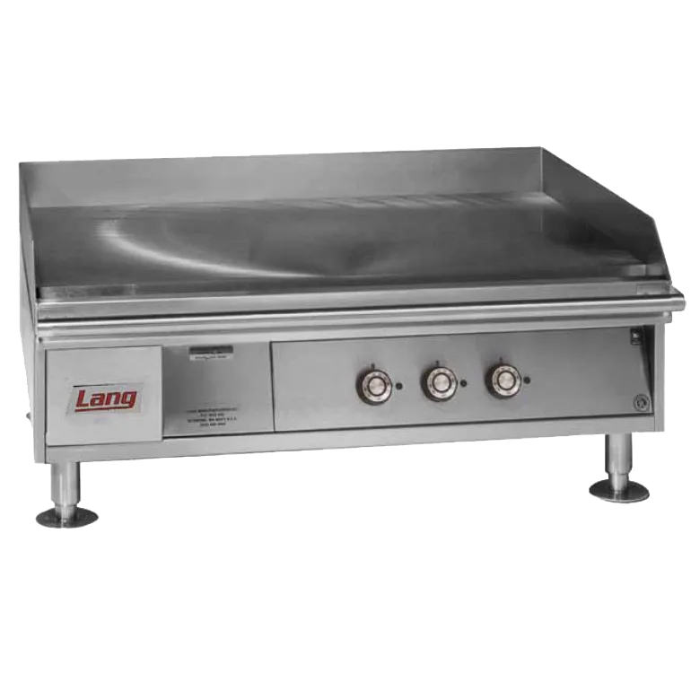 Lang 172TM 72" Countertop Marine Electric Griddle with 72" x 23" Surface, Steel Plate, Thermostatic Controls