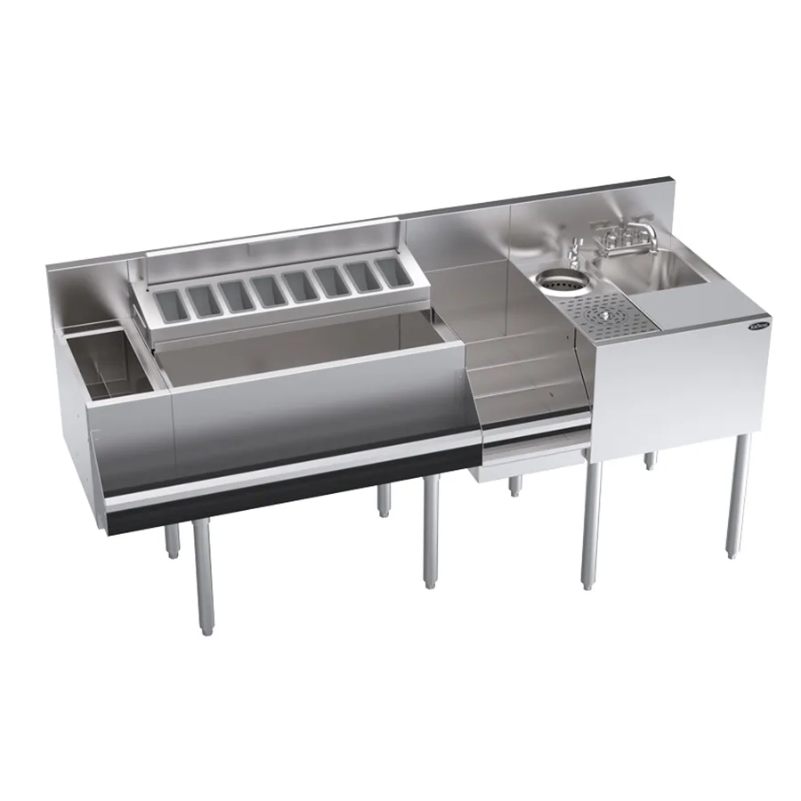 Krowne KR24-MX70 70" Blender Station Underbar Ice Bin/Cocktail Station, 92 lbs - Center