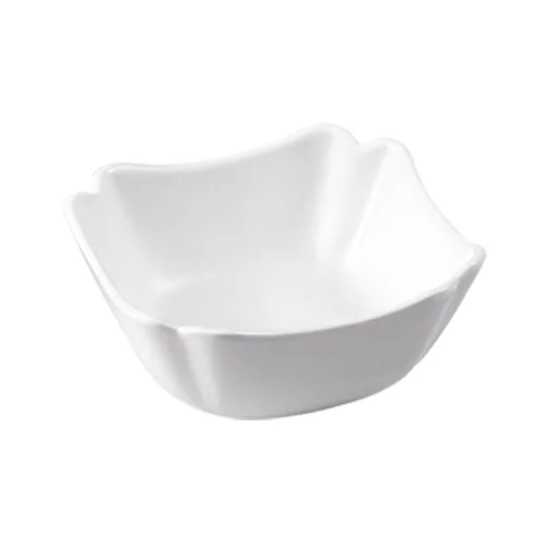 CAC China SLB-9 - White Square Porcelain Salad Bowl 9" x 9", 108 oz 3qt Dishwasher Safe - 1 Dozen