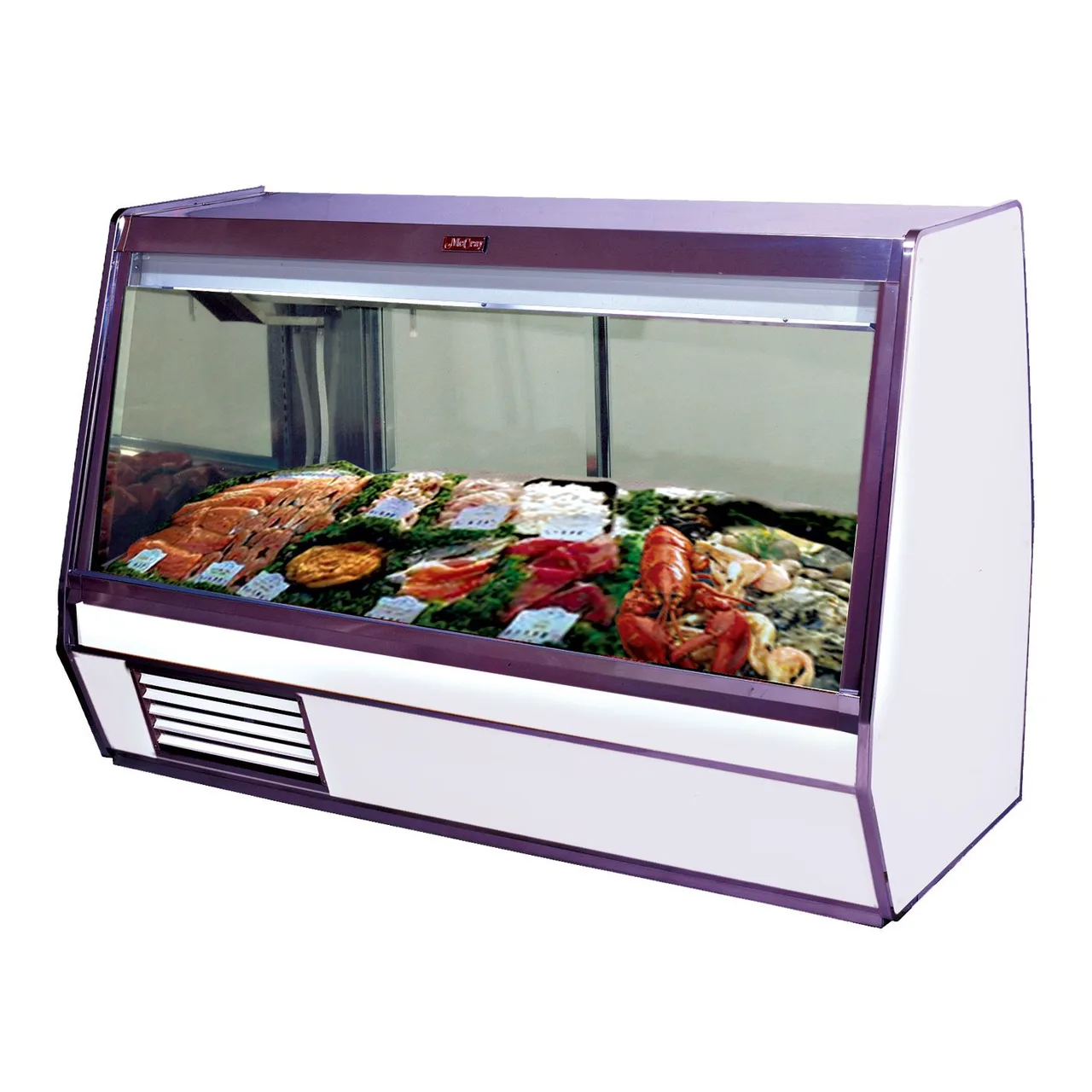 Howard-McCray SC-CFS32E-8-LED 98" Flat Refrigerated Seafood Display Case, White