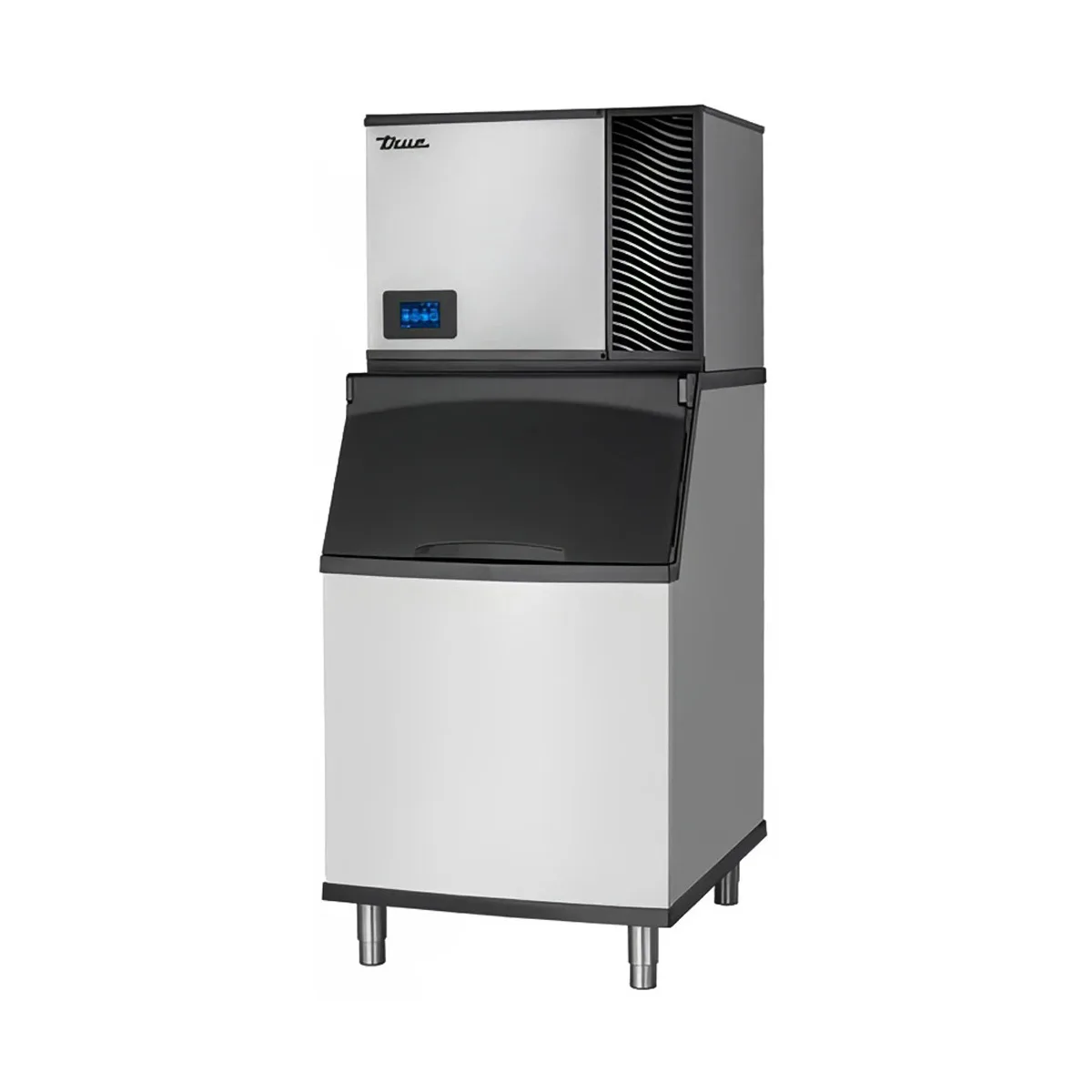True TCIM-630-HA1-A/TIB-530-A Air Cooled Full Cube 630 lb Ice Machine with Bin, 450 lb Storage