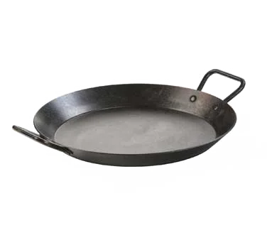 Lodge CRS15 Skillet 15" Dia. 2-7/10" H Riveted Dual Handles Heavy Gauge Carbon Steel Induction Ready
