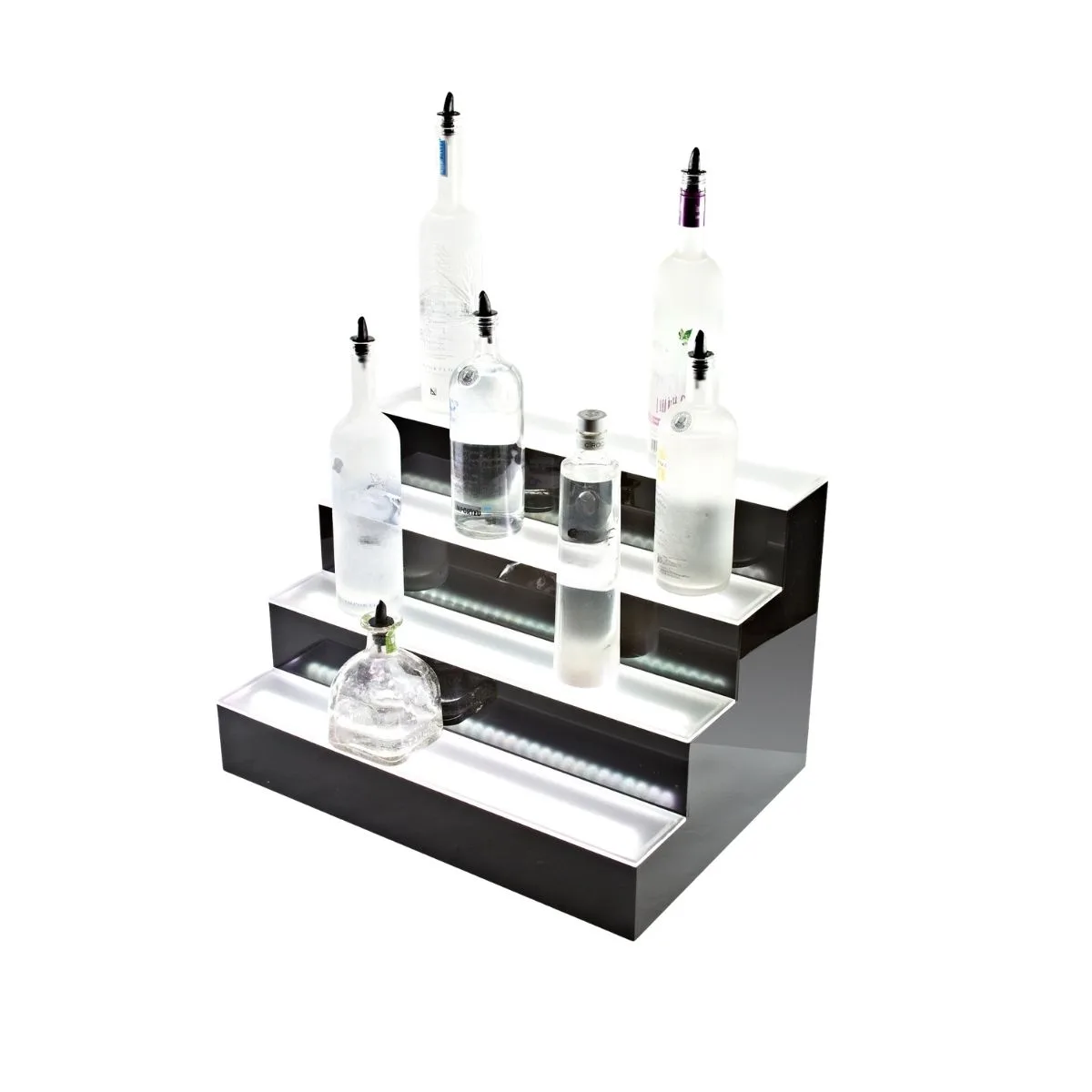 Beverage Air LBD3-24L 24" Three Tier Lighted Liquor Display, 18 Bottles