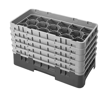 Cambro 17HS958119 Camrack Glass Rack, Half Size, Sherwood Green, 17 Compartments, 2-7/8" Max Dia, 10-1/8" Max Height