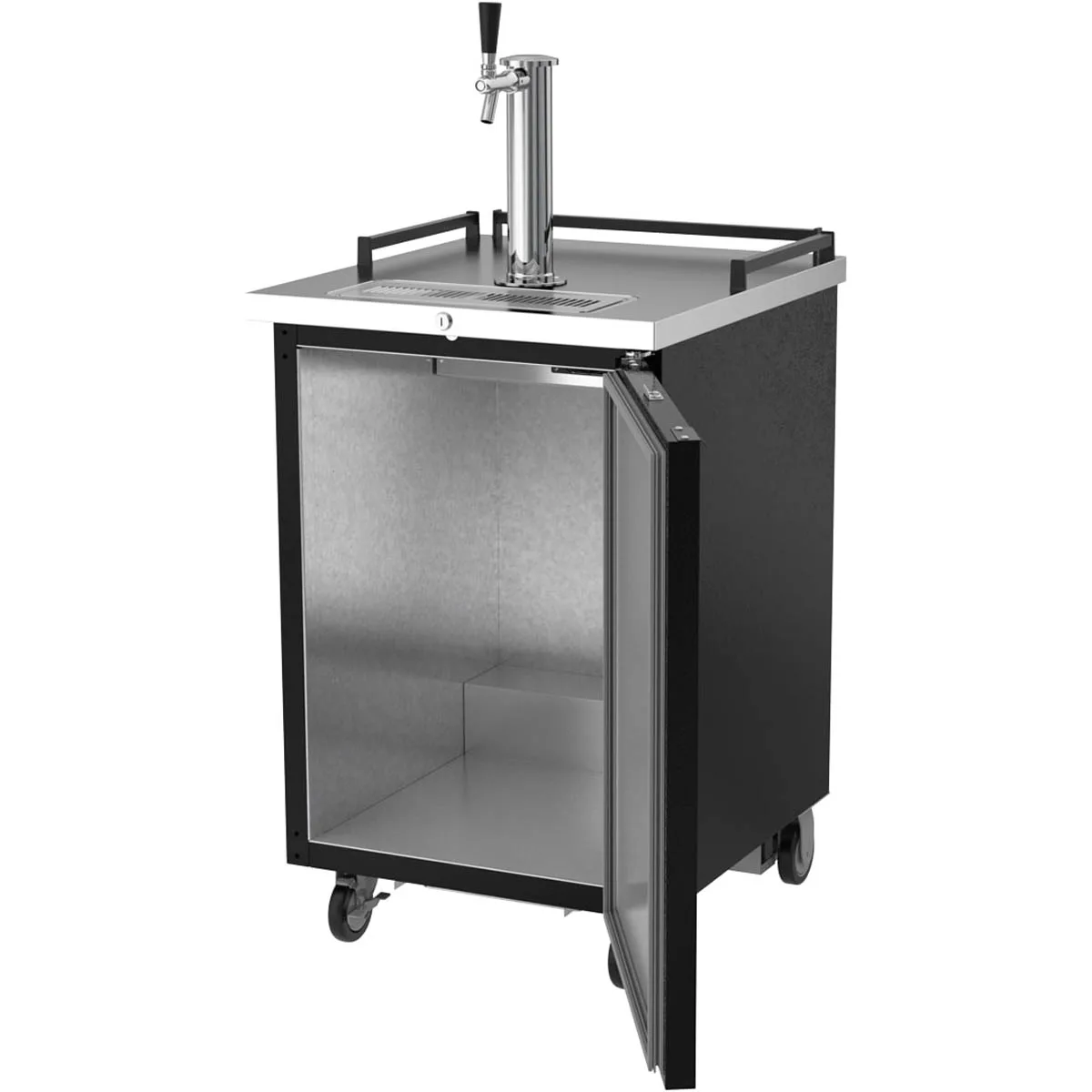 Beverage Air BM23HC-B 24" Beer Cooler 7.66 Cu Ft Black 1‑Keg 1‑Col 3" Faucet 1/6 HP 4" Casters USA