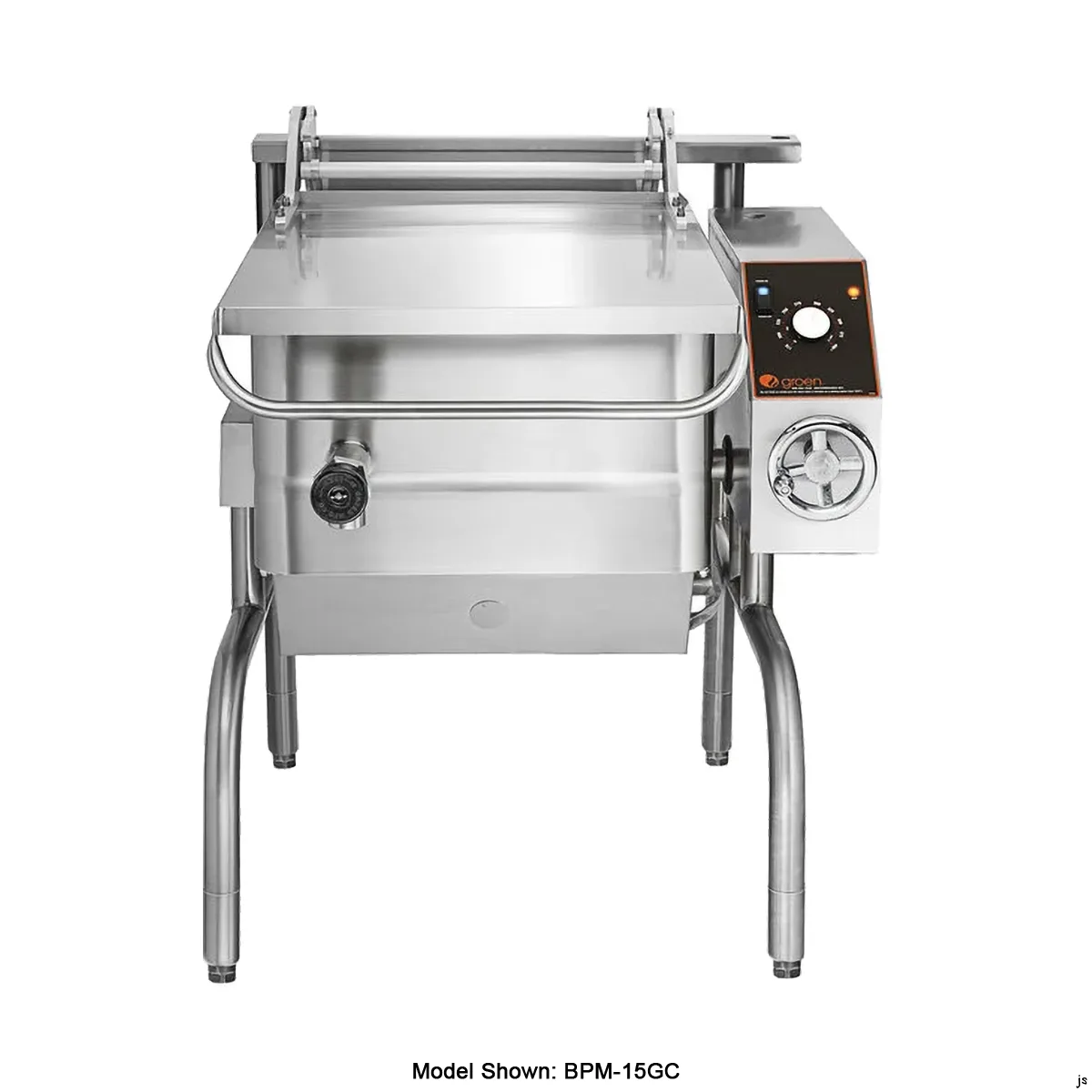 Groen BPM-15GC2T 15 Gallon Gas Tilt Skillets Braising Pan, Cook2Temp Controls, 65.000 BTU