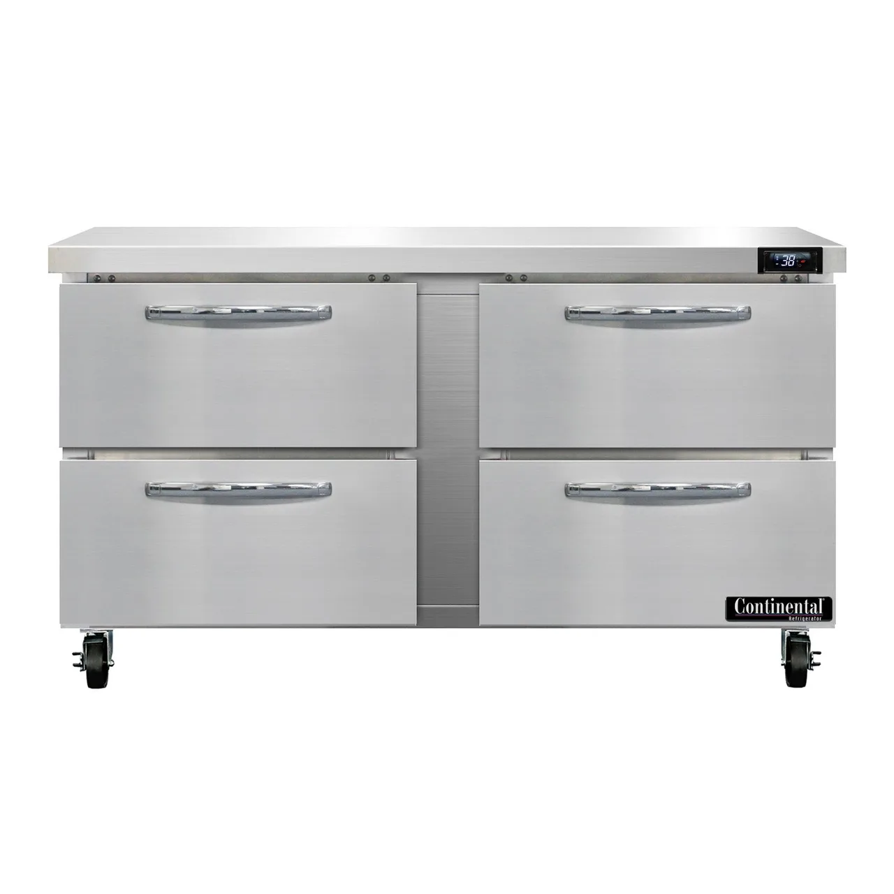 Continental Refrigerator SW60N-D 60" 2-Section Worktop Refrigerator w/ 4 Drawers, 17 cu. ft.