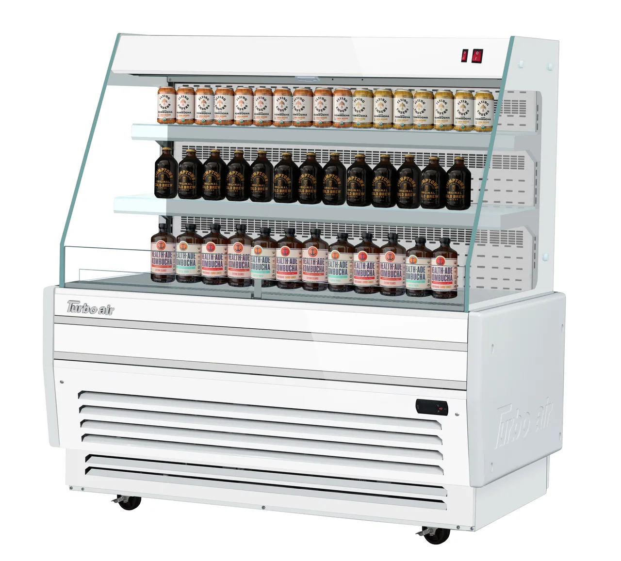 Turbo Air TBA49-50N-W(B) Open Merchandiser, 5.7 cu.ft, 48.9"W, Stainless, LED, R290, 3/4 HP, 115V