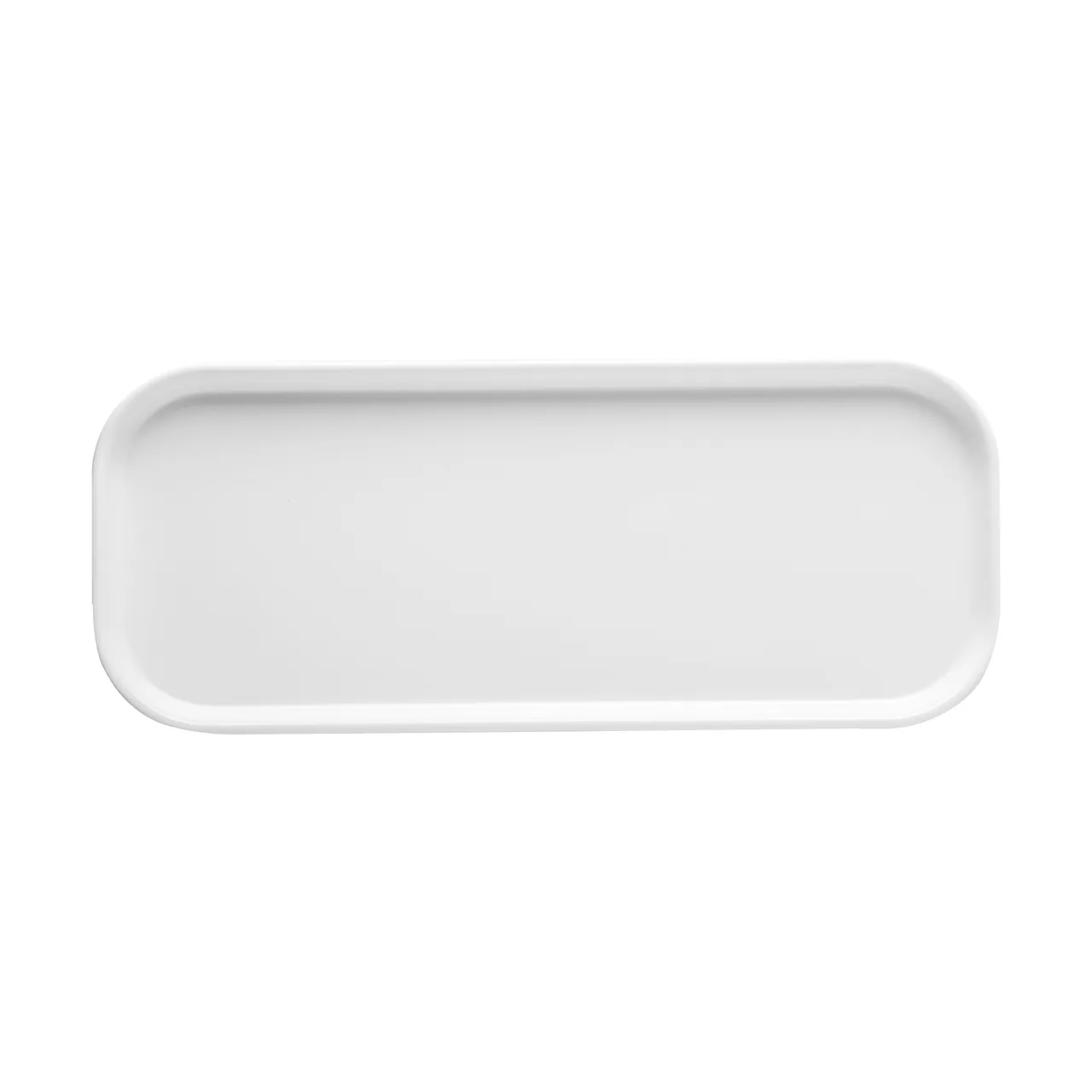 CACChina XHDS-RT313-W Hudson Platter, 12-1/4"W x 5"D x 7/8"H, Rect, Matte White, Medium Rim 1 Dozen