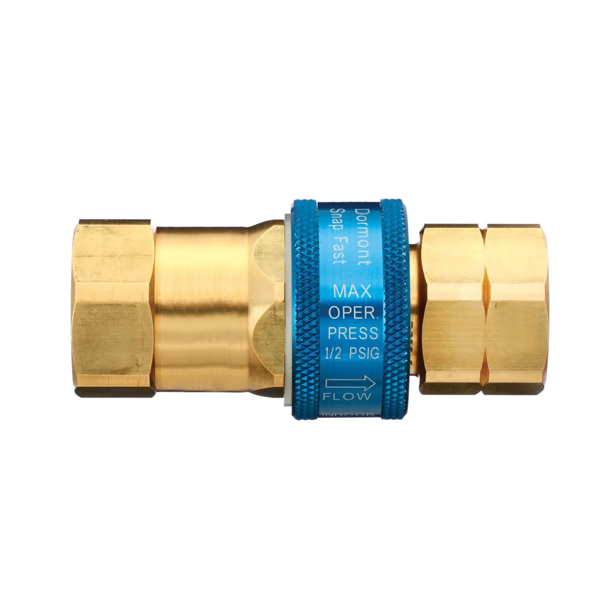 Dormont A100 1" SnapFast™ QD Push Inlet Water Appliance Connector, Quick‑Snap Quick‑Disconnect