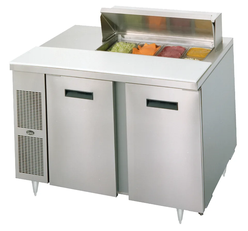 Randell 9210-513 48" 2-Door Sandwich and Salad Prep Table, 8 Pans, Stainless Steel