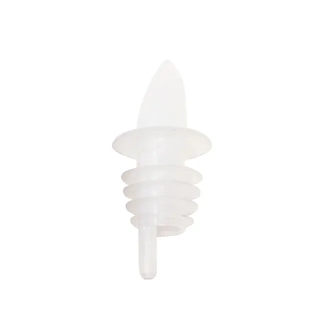 Omcan USA 80852 Free-Flow Clear Plastic Liquor Pourer, 12/Pack, No Collar, Bartending Supplies